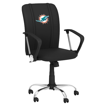 Dreamseat Curve Task Chair with Miami Dolphins Primary Logo XZOCCURVE-PSNFL20090
